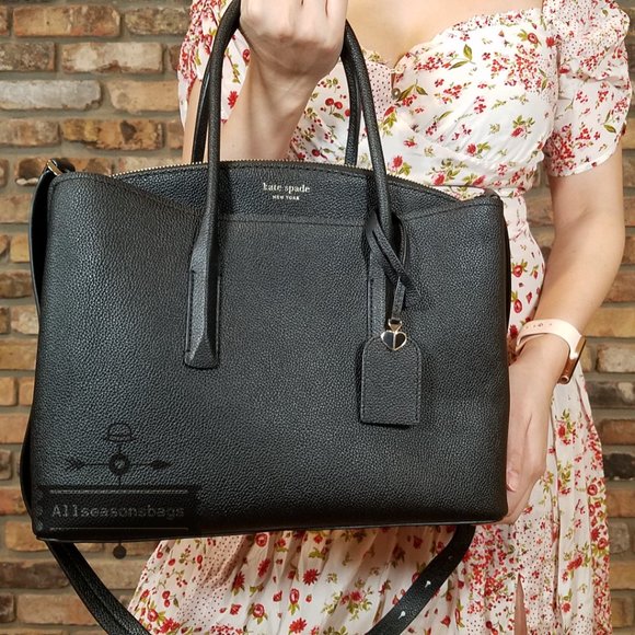 Kate Spade MARGAUX Large Satchel BLACK Crossbody